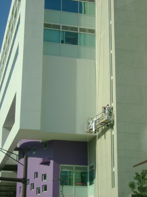 High Rise Painting Stage of Gulfside Painting on Courthouse Center in Sarasota